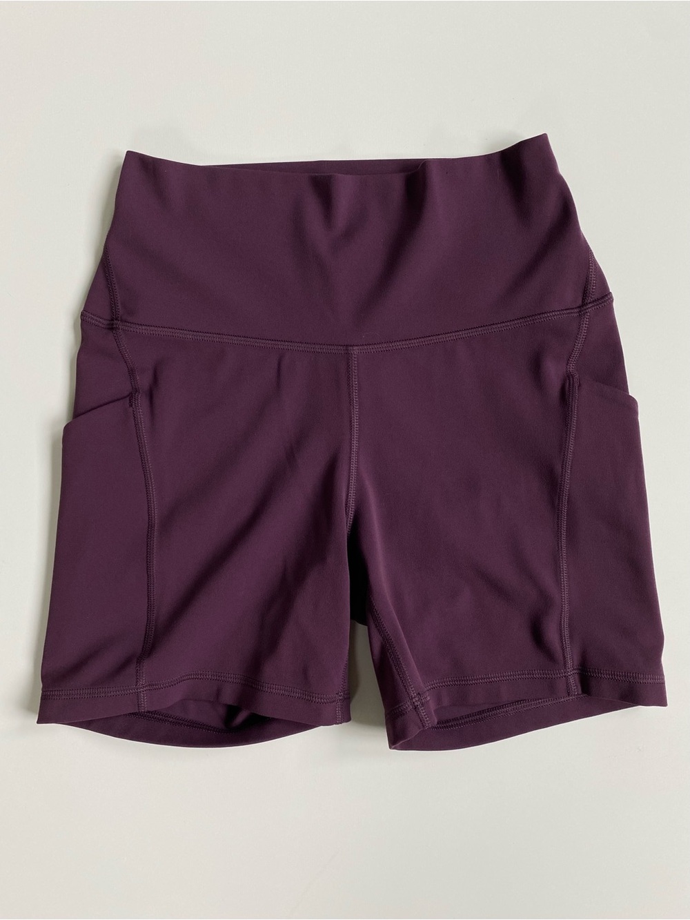 CRZ YOGA High-Waist Bike Shorts in Plum S